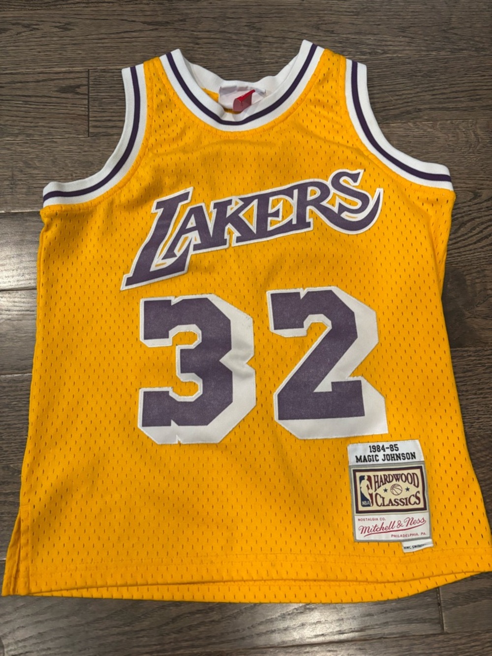 Lakers #32 Magic Johnson Swingman Jersey Small